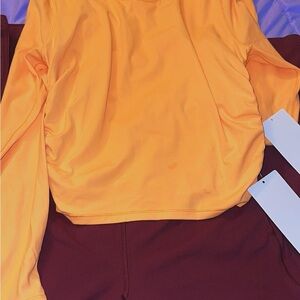 Vibrant Orange Long Sleeve Tee for Everyday Comfort
